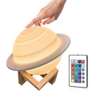 DOTYKOVÁ PLANÉTA SATURN STOL NOČNÁ LAMPA SATURN RGB LED DIAĽKOVÉ OVLÁDANIE 3D TLAČ