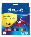 Trojuholníkové pastelky Pelikan tenké, 24 farieb, 3 a 4 mm