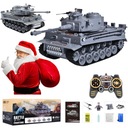 Tiger diaľkový diaľkový ovládaný tank strieľa veľkú loptu s veľkými guľami 1:18