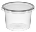 Opätovne použiteľná okrúhla nádoba 450 ml PP 8117 + VEČKO 50 ks.