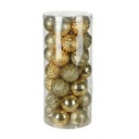 Ozdoby na vianočný stromček GOLD glamour BOMB x35 odolné