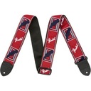 Mono popruh Fender Red/White/Blue na gitaru