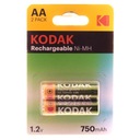 2x AA BATÉRIE 1,2V R6 750mAh Ni-MH
