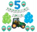 Sada balónov Farm Tractor 5 narodeniny + meno