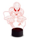 3D LED NOČNÁ LAMPA SPIDERMAN PILOT MIX FARBY