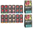 RAFI krmivo pre psov mix 6 príchutí 24x400g + 2x3kg vrece