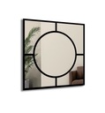 MERA 80x80 dekoračné zrkadlo z čierneho stĺpového skla