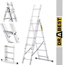 Hliníkový rebrík 3x6 priemyselný 150kg DRABEST
