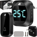 BEZDRÔTOVÝ ZVONÍK LCD LCD DISPLEJ °C / F IP44 52 ZVUKOV SNÍMAČ TEPLOTY