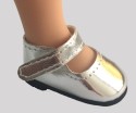 Strieborné topánočky pre bábiku Paola Reina 32 cm