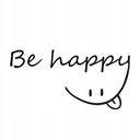 Nápis na stenu, nálepka - Be happy - 223