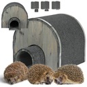 Drevený domček pre ježkov, domček pre ježkov, búdka, prístrešok, hniezdo pre ježkov IGLOO