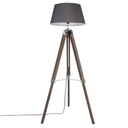 Moderná stojaca lampa 145 cm so sivým podkrovným tienidlom