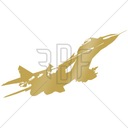 MiG-29 Fulcrum | Nálepka na auto | Zlato