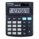 Kancelársky kalkulátor Donau tech, 8-miestny. displej, rozmery 130x104x19 mm, čierna