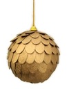 Polystyrénové ozdoby, vianočný stromček, ZLATÝ, 10 cm, 2 ks