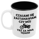 MOTOCYKLISTICKÝ hrnček, darček, motorka, vnútri čierny