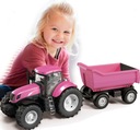 Veľký traktor s prívesom 62 cm, ružový sklápač