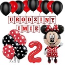 BALOONS narodeninový set MINI MINNIE MOUSE + MENO