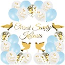Sada balónov KRST balóny banner balóny konfety topper DEKORÁCIE párty