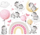 NÁLEPY NA STENU BALÓNY ZEBRA 50x100cm ZB1