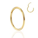 Piercing GOLD Clicker Helix Septum Ring 1.2/12