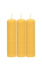 3x sviečka z včelieho vosku 12/3 cm