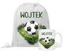HRNČEK + TAŠKA PREMIUM FUTBAL HRÁČ futbalový trávnik + akékoľvek meno