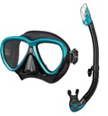 TUSA Set Intega M2004 maska ​​so šnorchlom SP-0101 čierna a tyrkysová