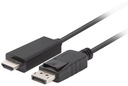3m DisplayPort - HDMI vysokorýchlostný kábel