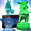 3D lampa s hologramom na diaľkové ovládanie Star Wars Yoda Stormtrooper 3 VRÁTANÉ VZORKY