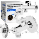 Uhlový guľový ventil 1/2 x 3/8 WC kohútik Filter Práčka Rozeta sýtiča kohútika