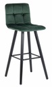 Zelená zamatová barová stolička Vera 2
