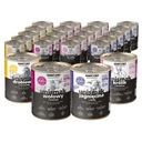 UNISMAK mokré krmivo pre psov MIX SET 24x800g + 4 vrchnáky ZDARMA UNISZKI