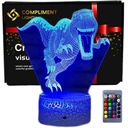 3D LED USB nočná lampa pre darček Dinosaura T-Rexa