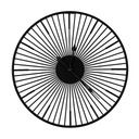 Nástenné hodiny, čierne, moderné, kovové, 45 cm