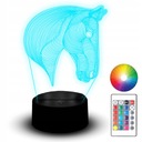 LED nočná lampa 3D gravírovanie sošky zvieratko Jazdecký kôň