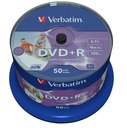 50x Verbatim DVD+R na tlač 4,7 GB Cake 50