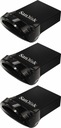 SanDisk Ultra Fit 64GB USB 3.1 flash disk čierny x3