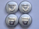 4x Stredové krytky Emblémy na ráfiky DACIA 60 mm, strieborné