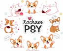 PSY NÁLEPY NA STENU PSI 50x100cm PSY2