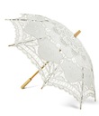 Klasický čipkovaný svadobný dáždnik Lace WHITE