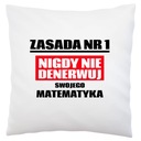 Neobťažujte svojho matematika biely vankúš