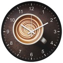 Tiché nástenné hodiny do kuchyne, kávové, čitateľné, 25 cm