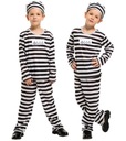 ODsúdený VÄZŇA PRUHÝ KOSTÝM HALLOWEENSKÝ OUTFIT KARNEVALOVÝ PLES 146/152
