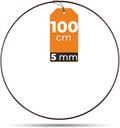 Kruhový ráfik ČIERNA 100 cm 5 mm macrame HRUBÝ