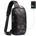 Mestský batoh Bange BG-22085 na jedno rameno, maskáčový visiaci zámok USB