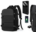 Cestovný batoh do lietadla 40x30x20 AIRBAG čierny + Powerbank 20000 USB C