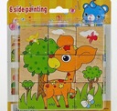 Puzzle drevené kocky puzzle 9 dielikov