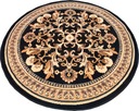 Koberec CIRCLE FLOWERS BLACK Alfa Round 190 cm